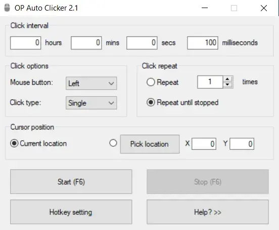 Autoclicker OP Auto Clicker 2.1