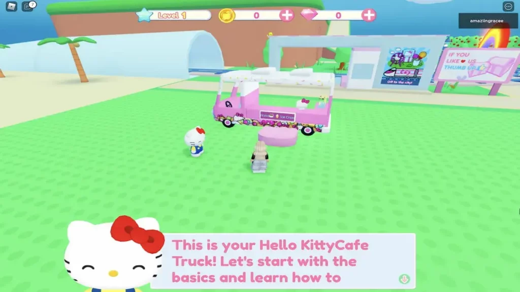 Training in meinem Hello Kitty Cafe