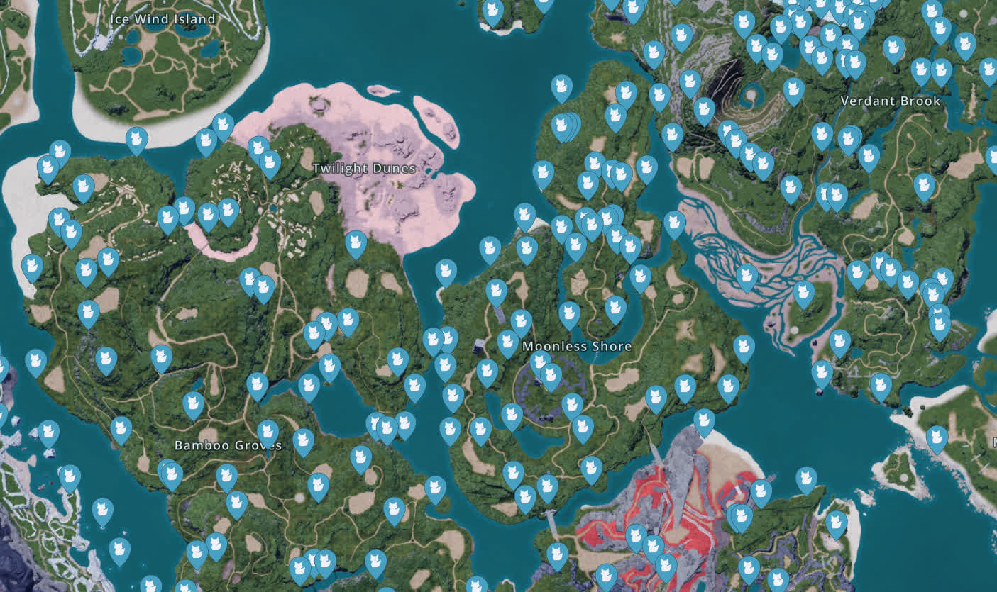 Wo Sie alle Leafmunk Pals Statuen in Palworld finden - exakte Standorte auf der Karte