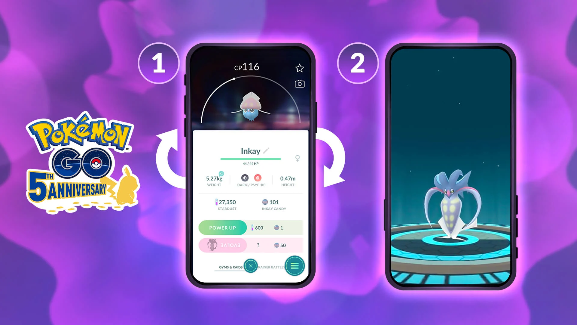 Как эволюционировать Инкай в Маламара в Pokémon Go