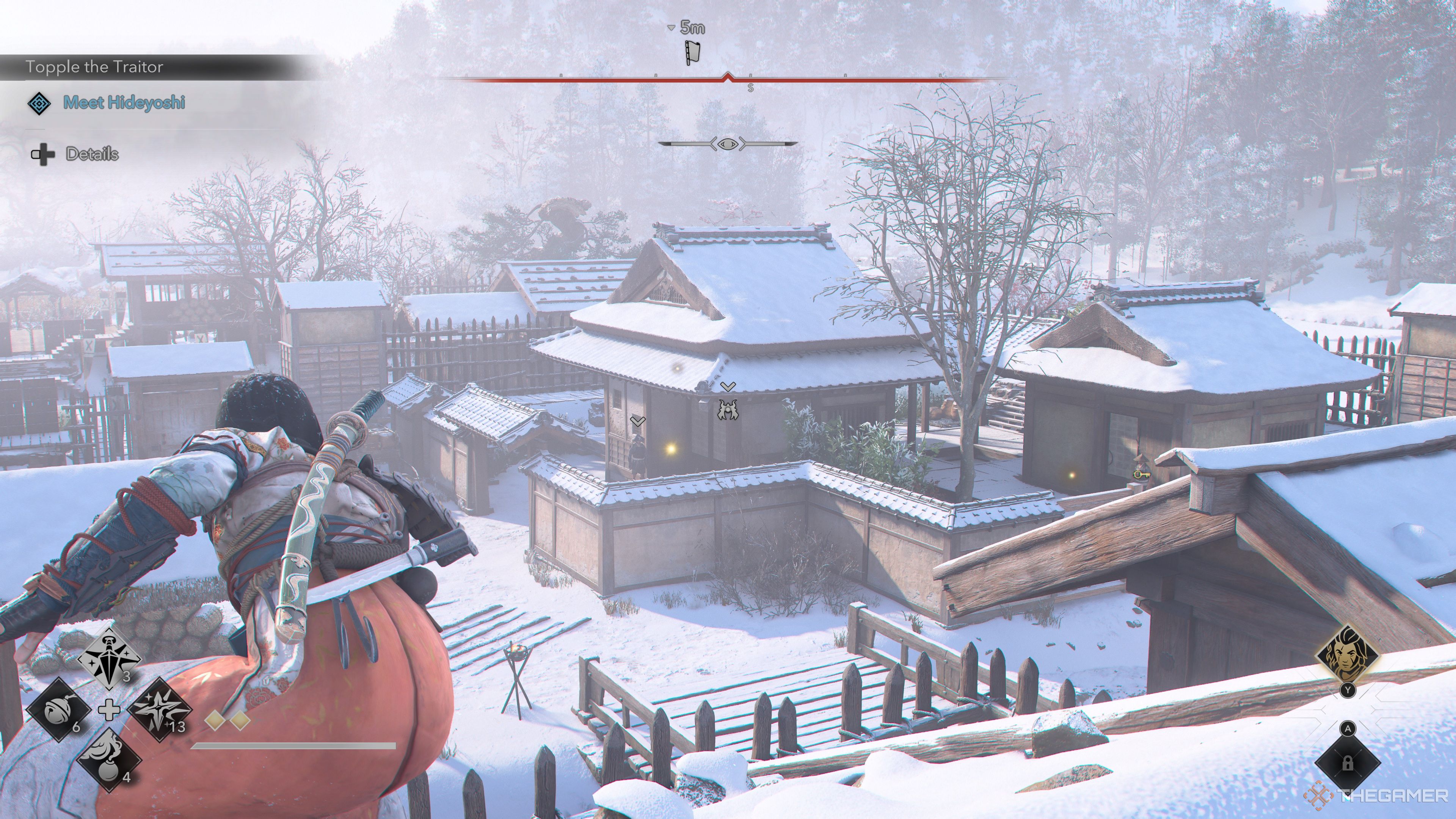 Карта замка Цуруга в Assassin's Creed Shadows