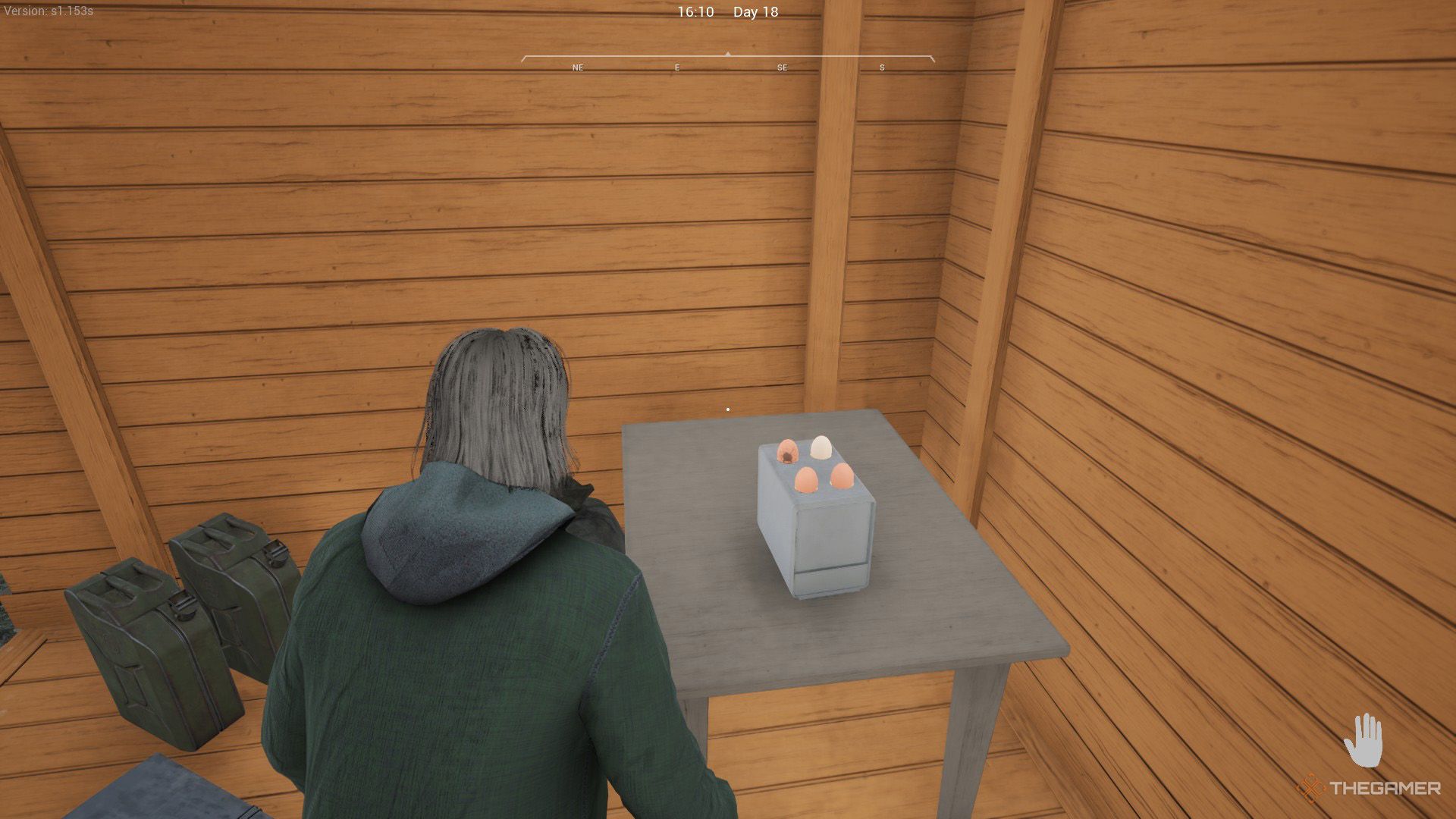 The player is using a ovoscope and spots a fertilized egg in Ranch Simulator