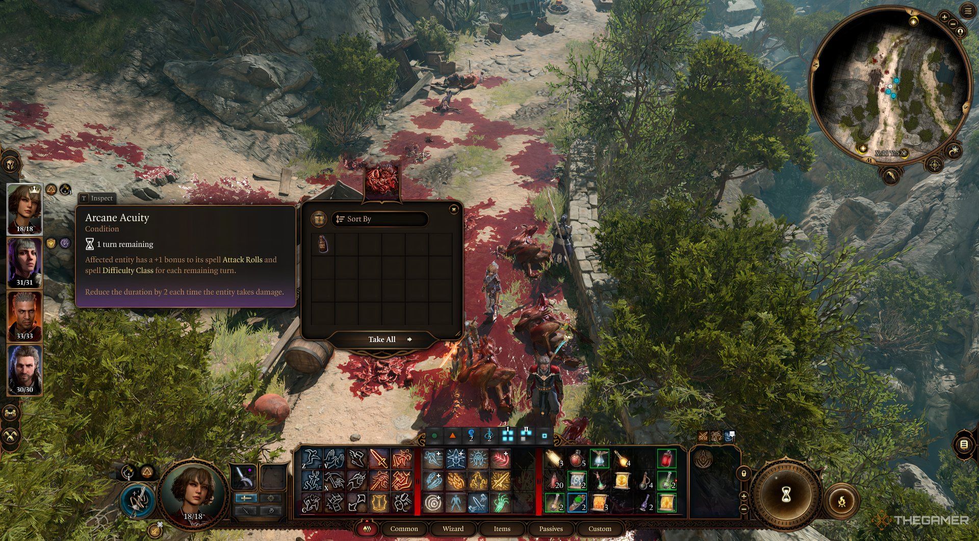 Bladesinging Wizard tries to use Arcane Acuity in Baldur's Gate 3.