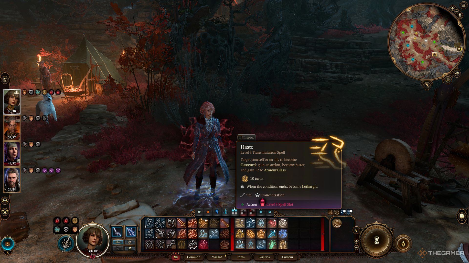 Bladesinging Wizard highlights the Haste spell in Baldur's Gate 3.