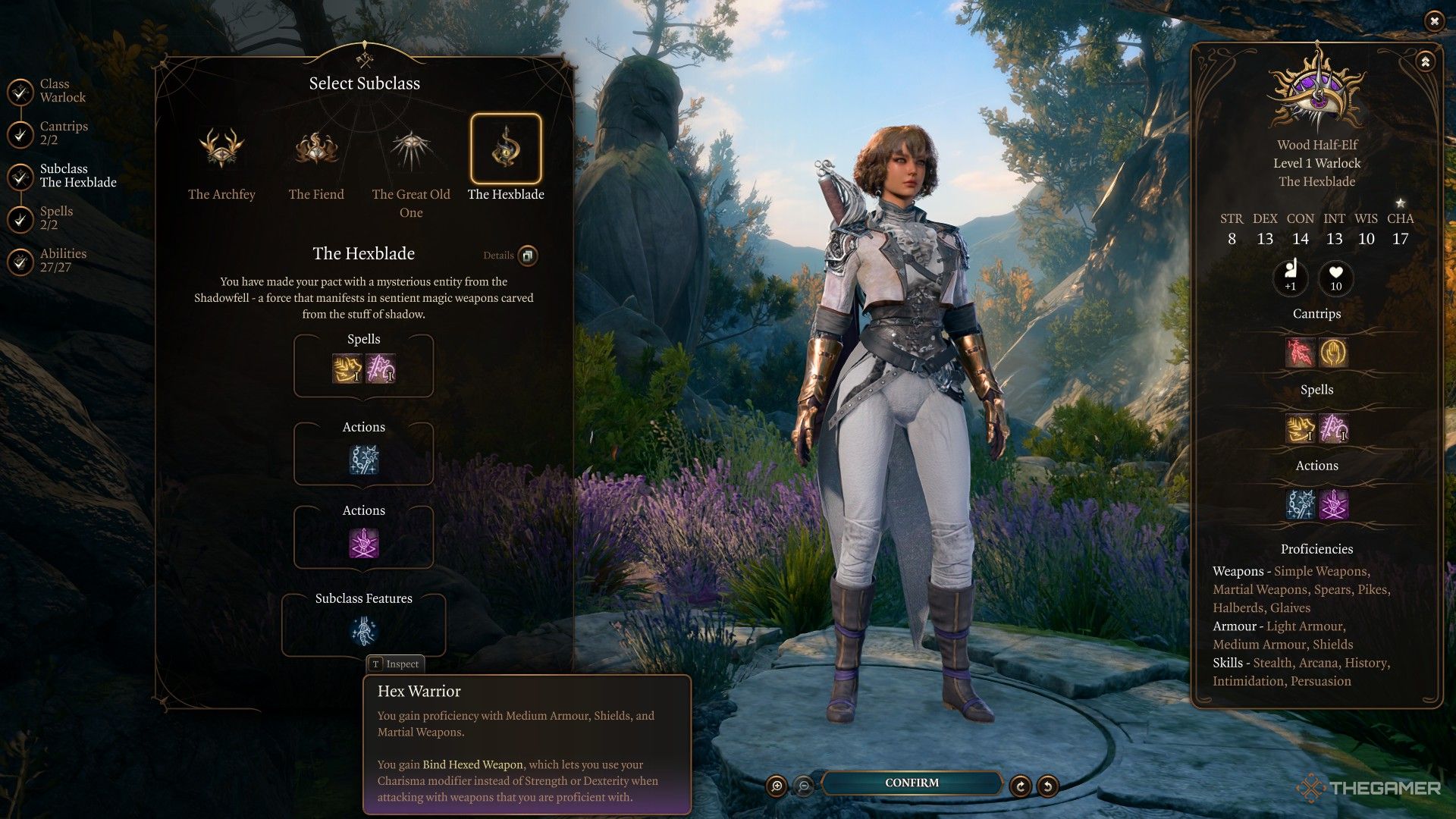 Bladesinger Wizard contemplates investing into Hexblade Warlock multiclass in Baldur's Gate 3.