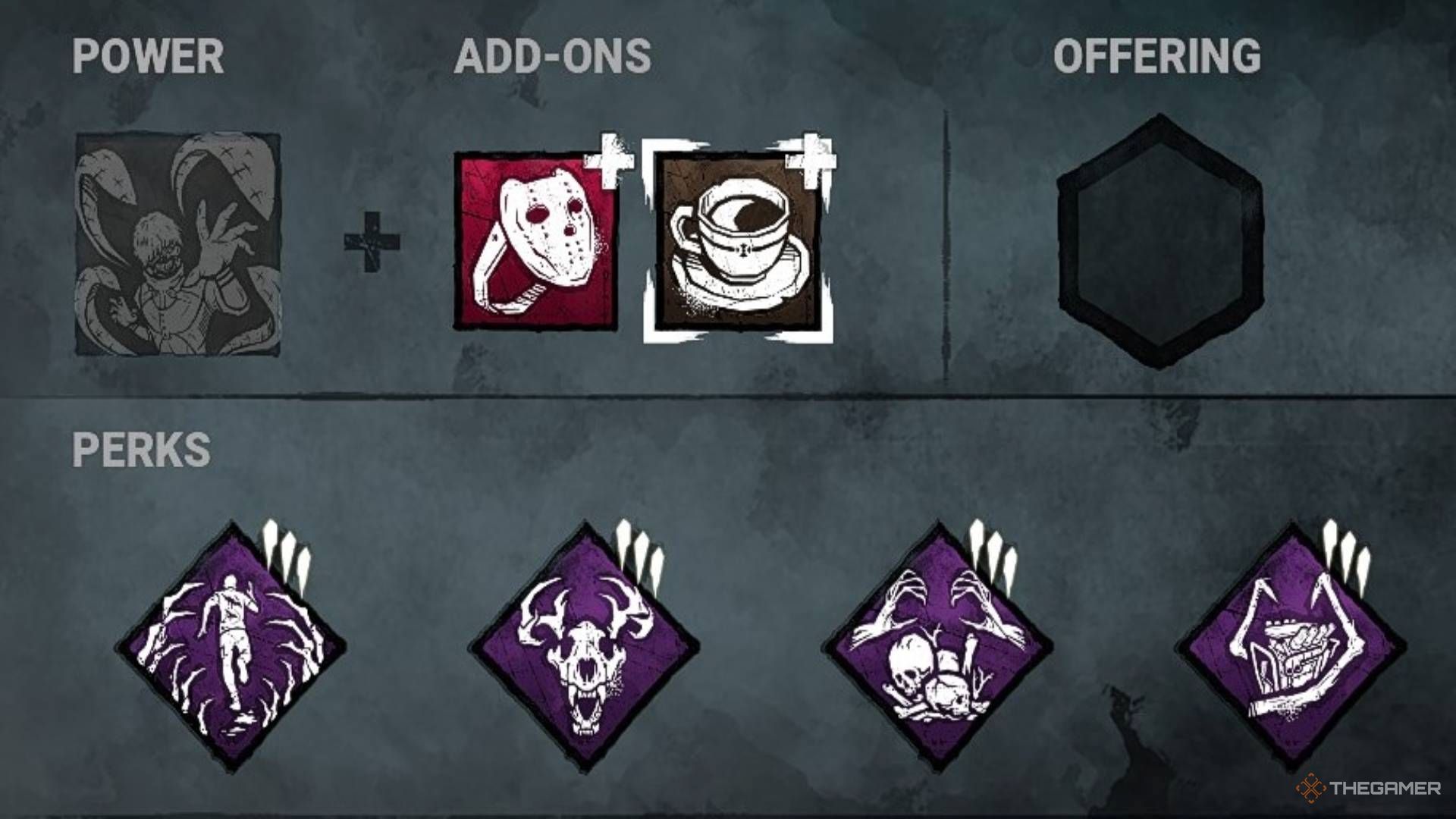 A set of perks and add-ons detailing a Hex oriented build for the Ghoul in Dead by Daylight.