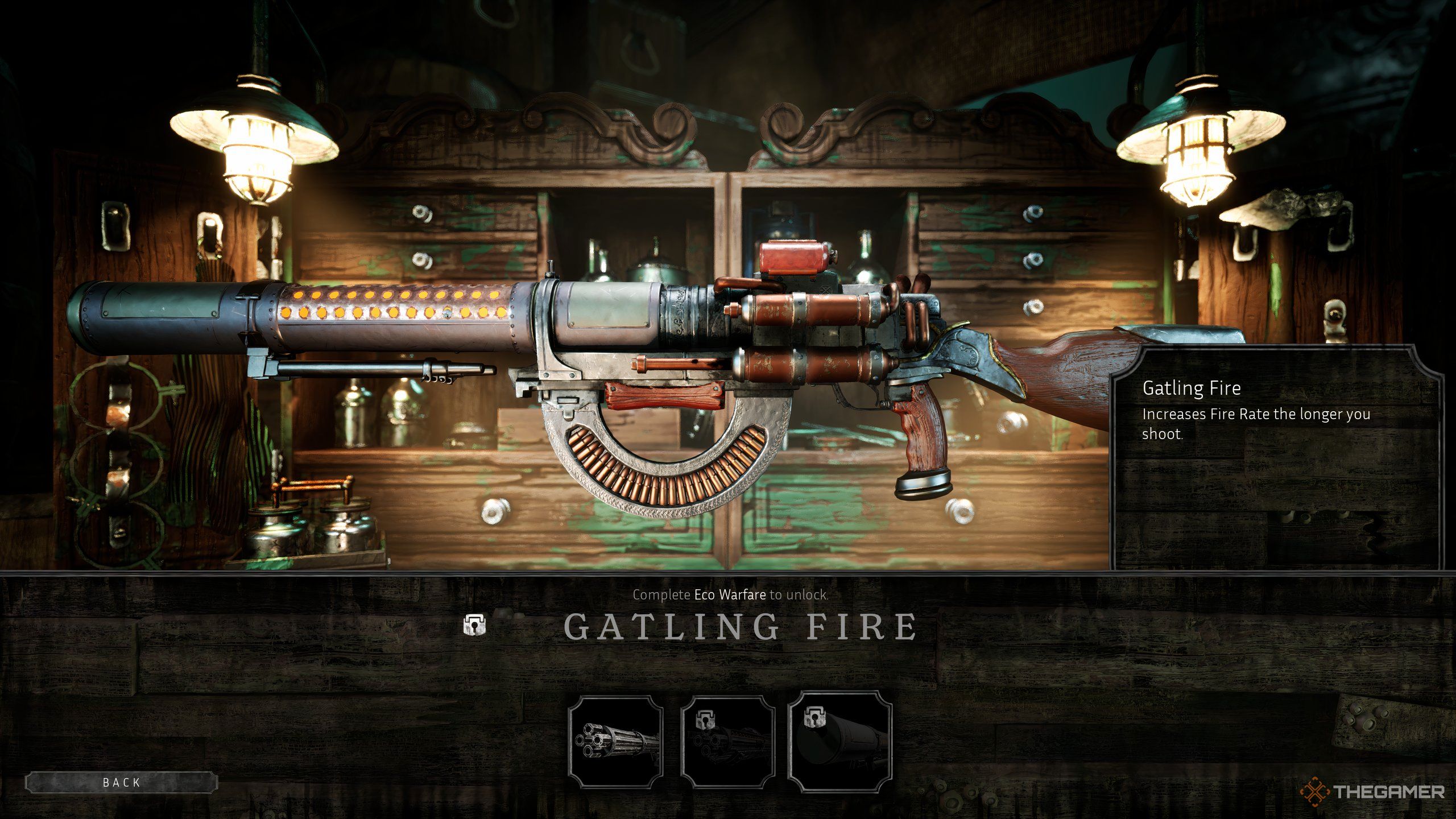 The Engine Rifle in the workshop in Abyssus.