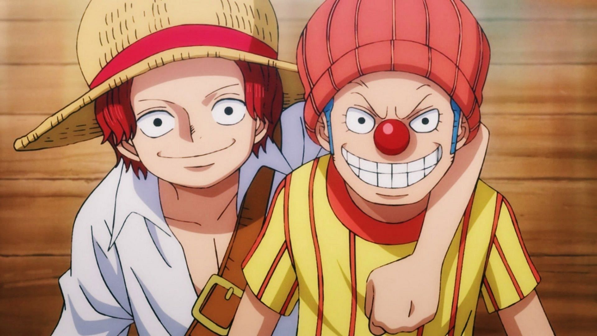 Шанкс (слева) и Багги (справа) в аниме One Piece в детстве (изображение Toei Animation)