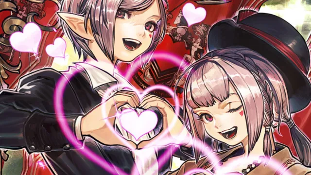 Арт ко Дню святого Валентина в Final Fantasy XIV с изображением нового эмота Love Heart