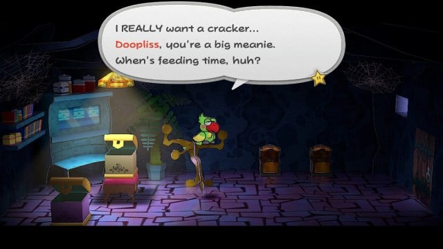 Paper Mario: Der Papagei der Tausendjährigen Tür, der alles ausplaudert.