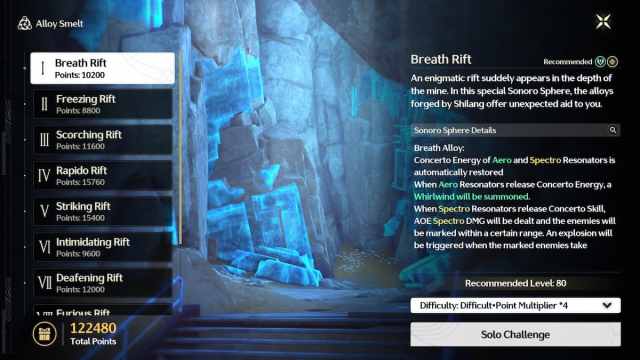 Wuthering Waves - Alloy Smelt Breath Rift details