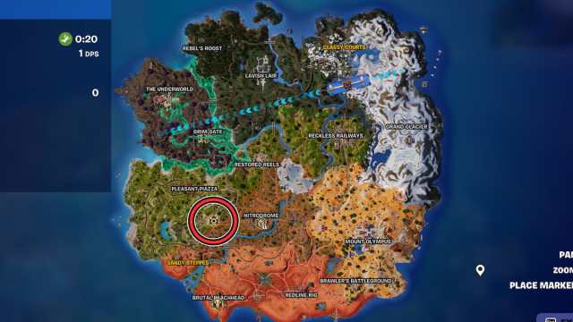 Mapa del Autobús de Guerra de Fortnite