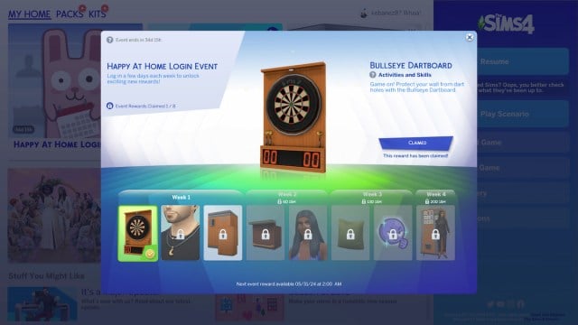 Доска для дартса Bullseye в Sims 4