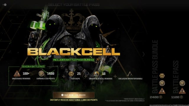 Пакет Blackcell 4-го сезона в MW3 и Warzone