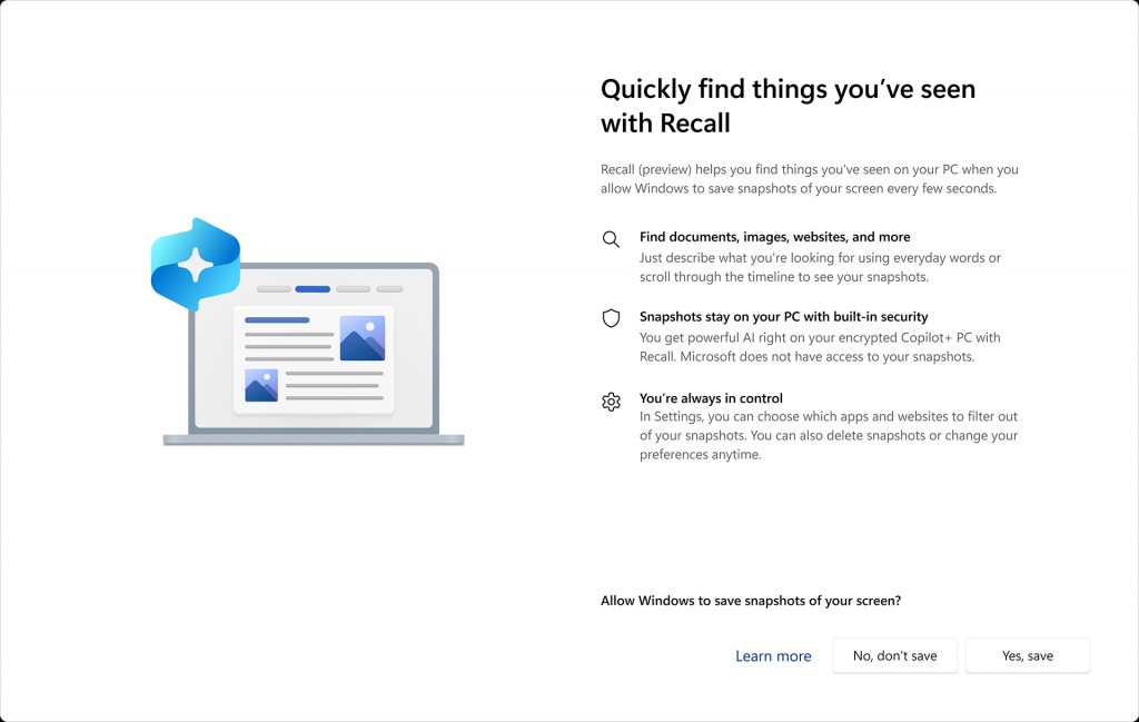 recall onboarding setup windows 11