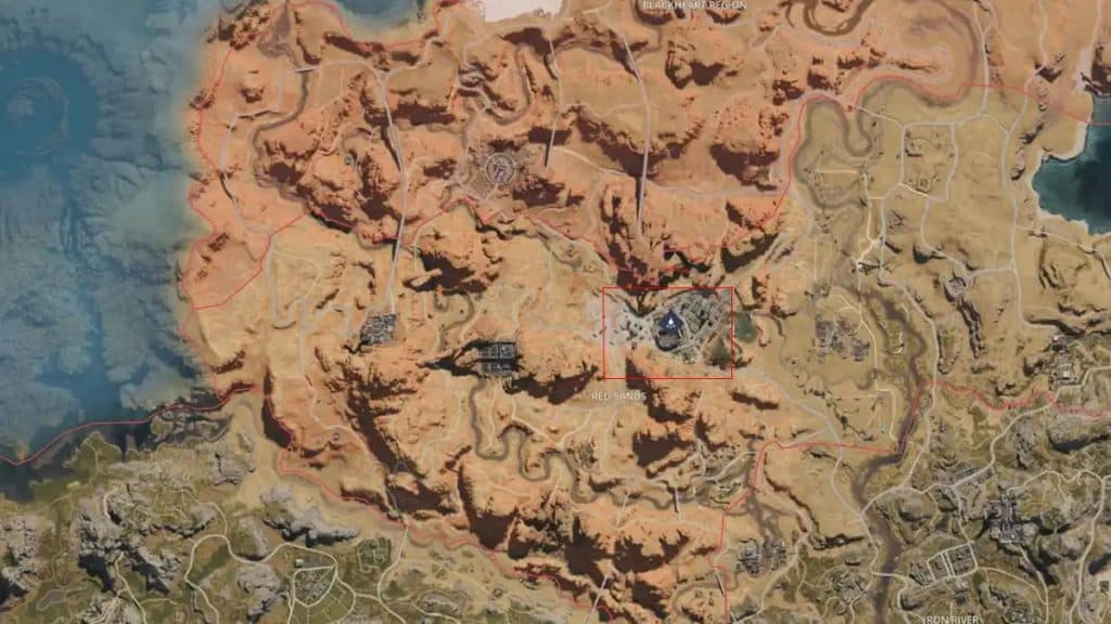 Blackfell location on Once Human map