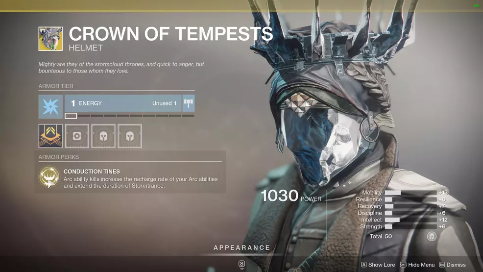 Destiny 2 Warlock Exotic Armor Crown of Tempests