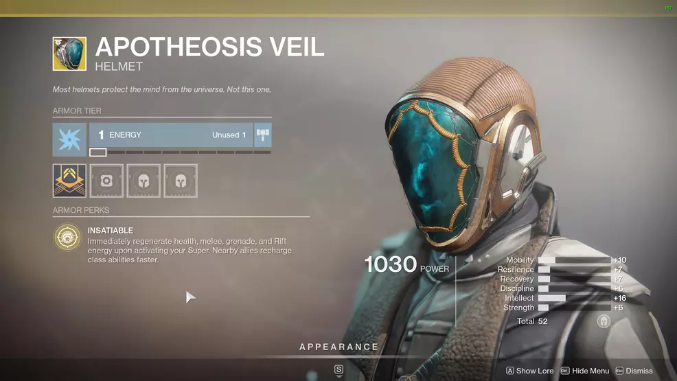 Destiny 2 Warlock Exotic Armor Apotheosis Veil