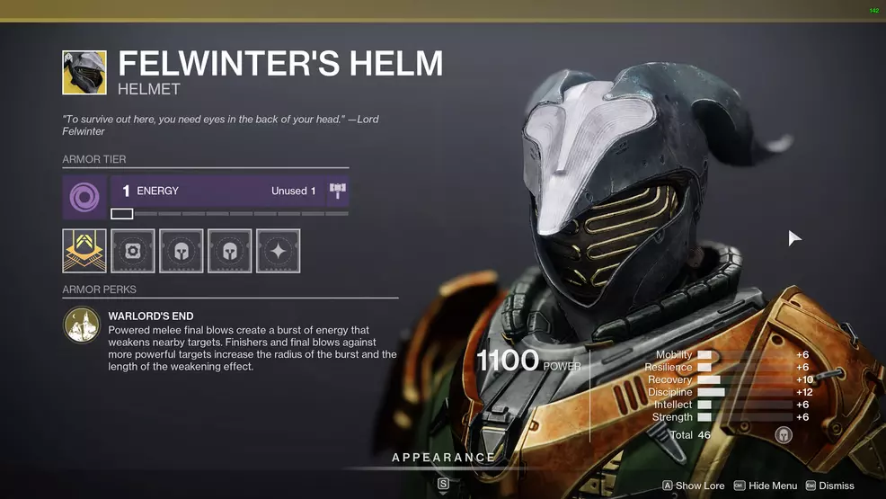 destiny 2 exotic warlock armor felwinters helm