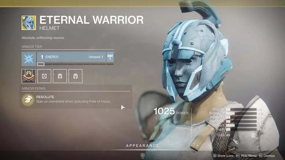 Destiny 2 Exotic Titan Armor Eternal Warrior