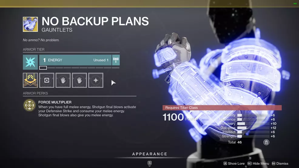 destiny 2 titan exotics no backup plans