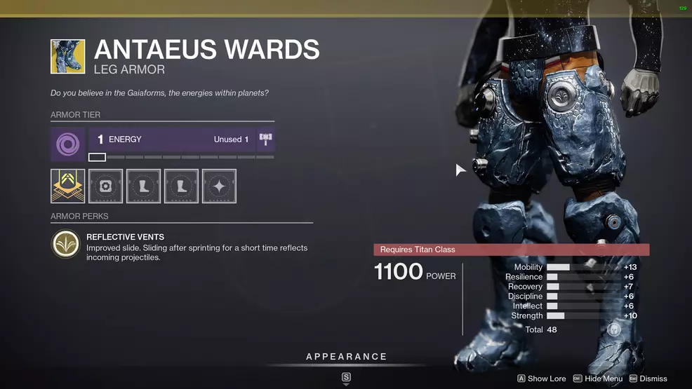 destiny 2 exotic titan armor antaeus wards