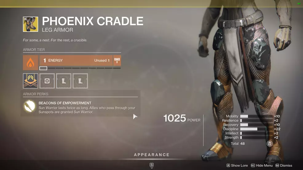 Destiny 2 Exotic Titan Armor Phoenix Cradle