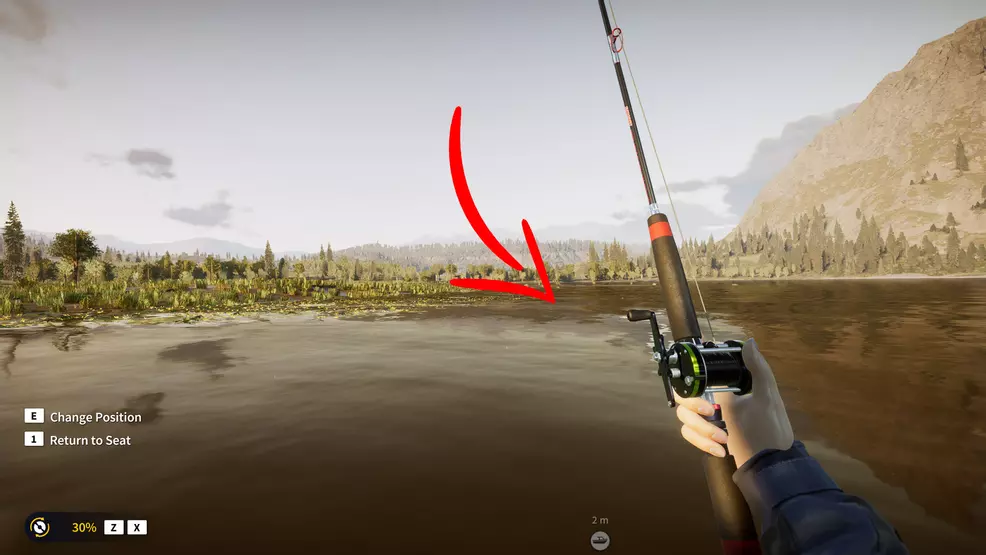 An image showing where to cast to catch Diamond Northern Pike in Call of the Wild: The Angler