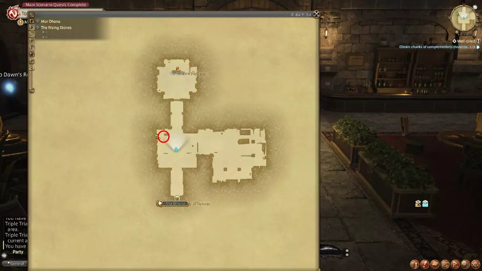 Map location of where to start Stormblood.