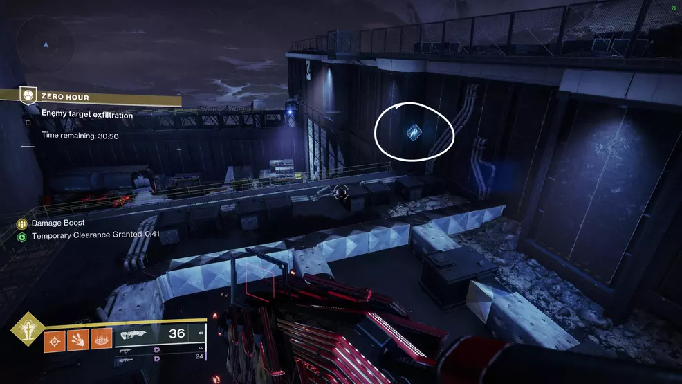 Another angle of the vault symbols in the landing pad