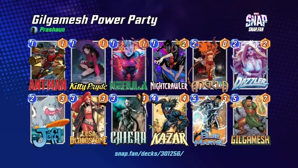 Prashaun's Party Deck in Marvel Snap