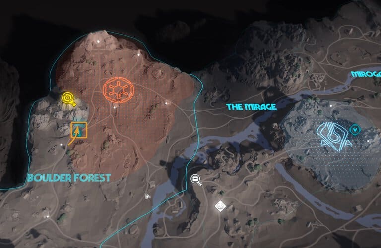 Fallen Mound Entrance tunnel Map