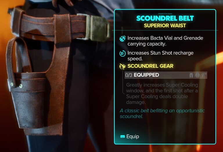 Scoundrel Belt Perks - Star Wars Outlaws