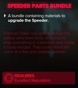 Speeder Parts Bundle