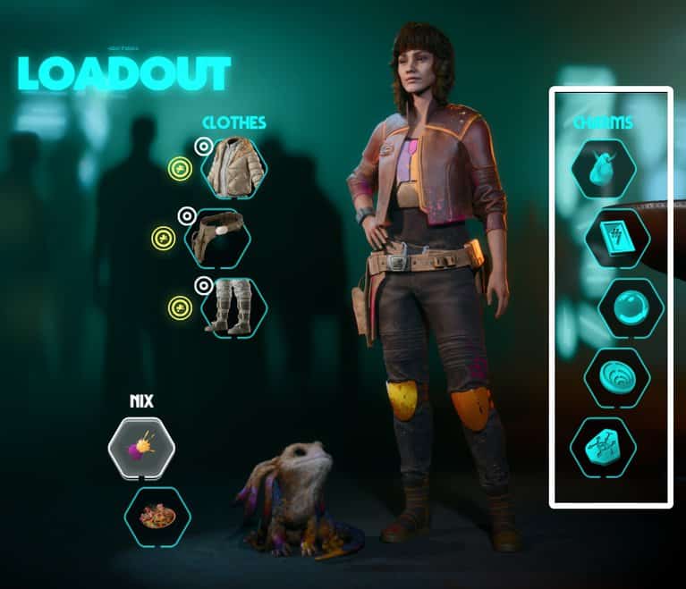 Star Wars Outlaws Charms in the Loadout Screen