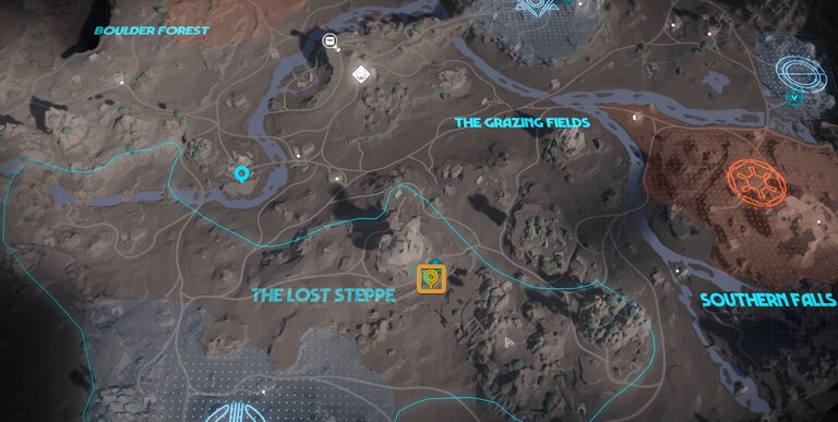 Where to find the Tooka Paw Charm - starting position on the map