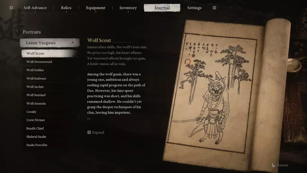 The Journal in Black Myth Wukong