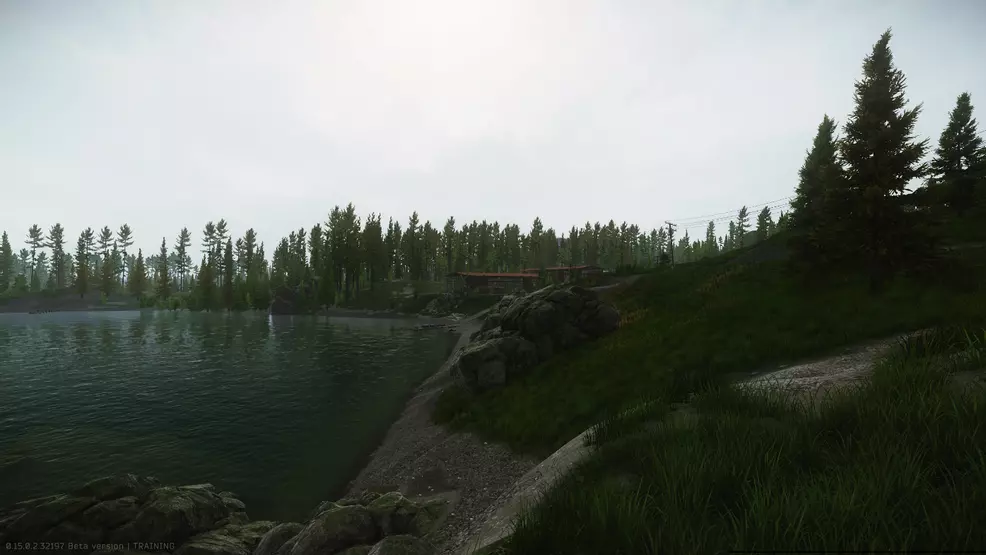 Escape from Tarkov's Wood's Map. An industrial sawmill at the lake serves as a hideout for scavangers.