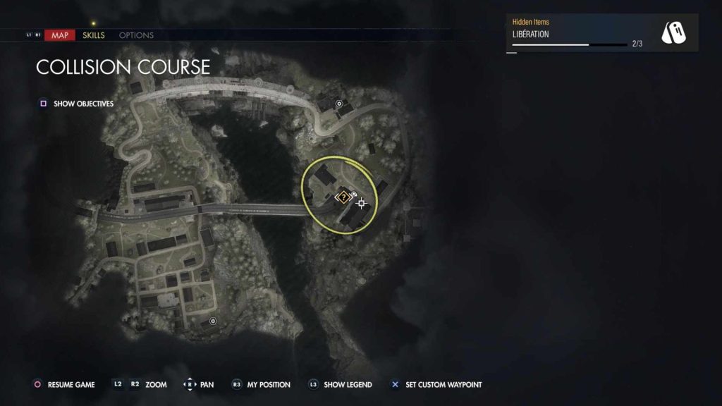 collision course propaganda map location in sniper elite resistance