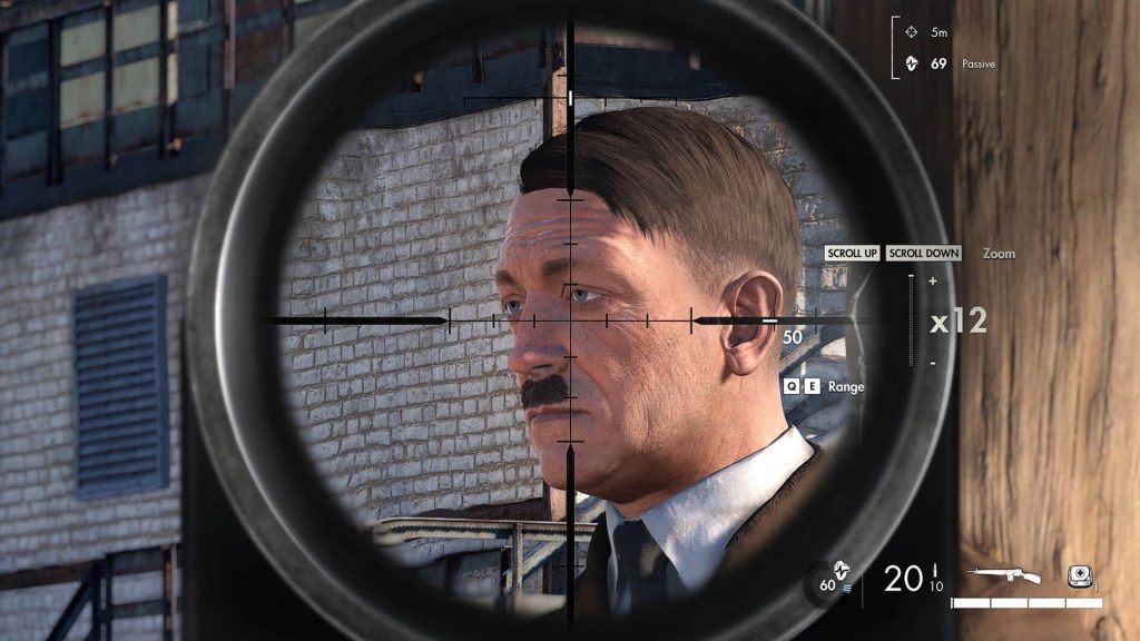 aiming at nazi in sniper elite resistance