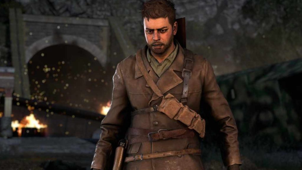 harry hawker in sniper elite resistance cutscene