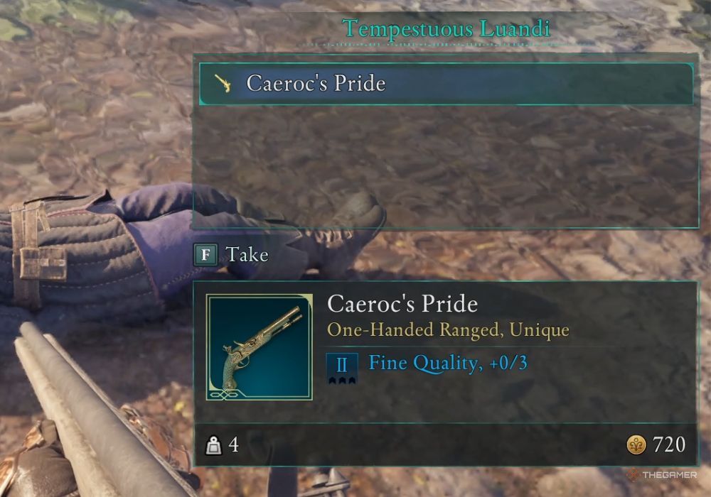 Avowed Caeroc's Pride location on ground.