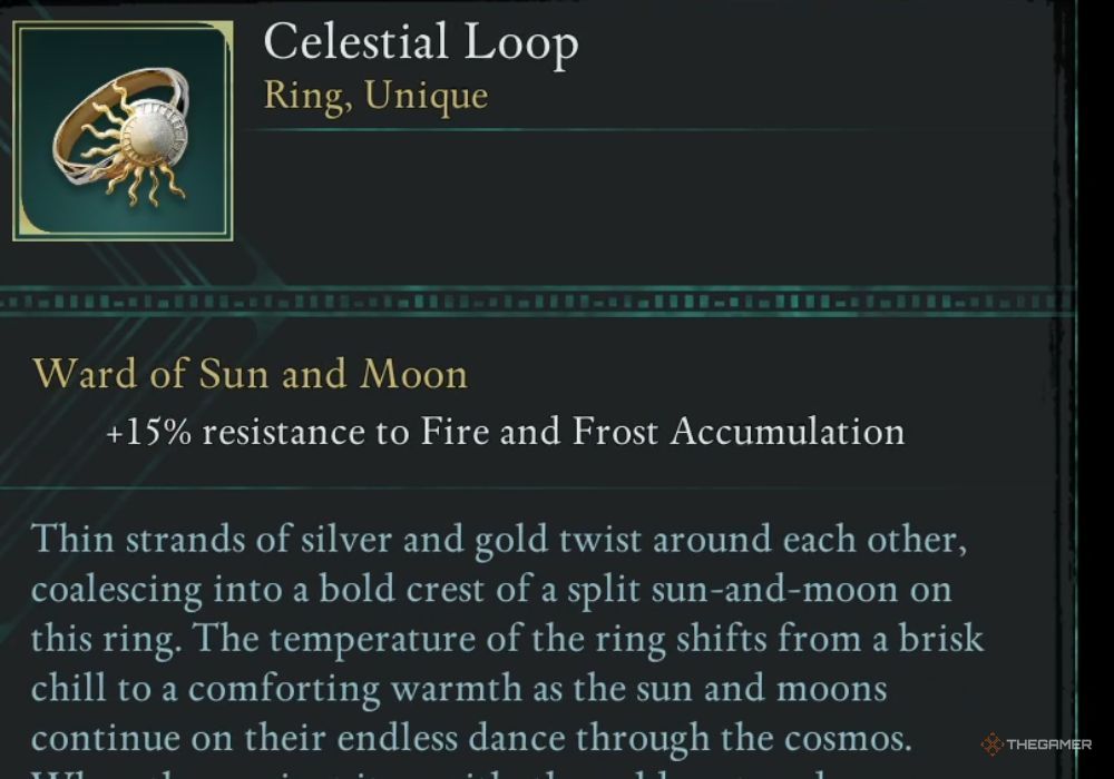 Celestial Loop - уникальное описание предмета.