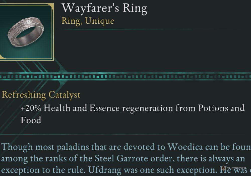 Wayfarer's Ring - уникальное описание предмета.