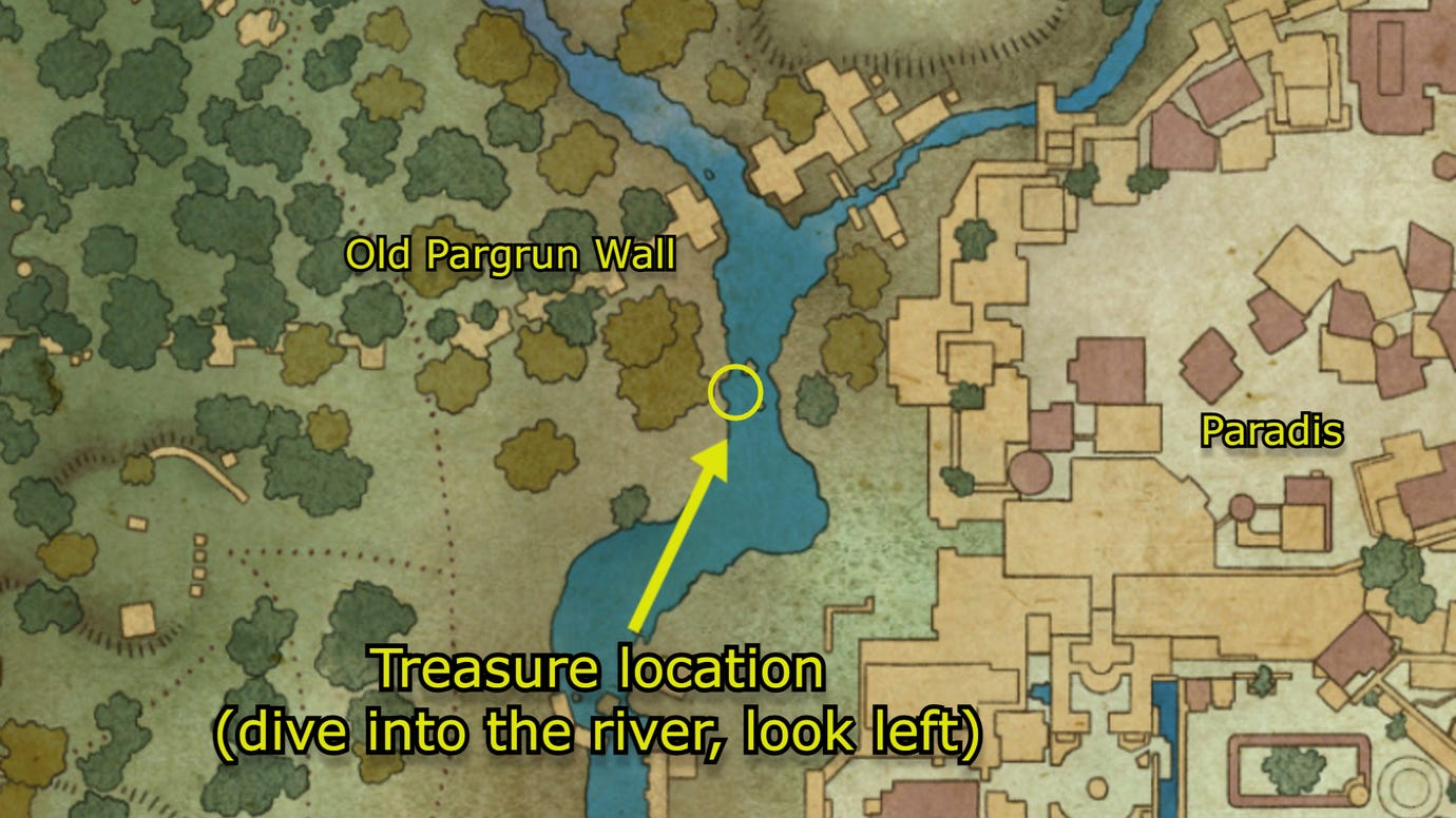 The exact location of the Captain Henqua's Spoils treasure in Avowed.