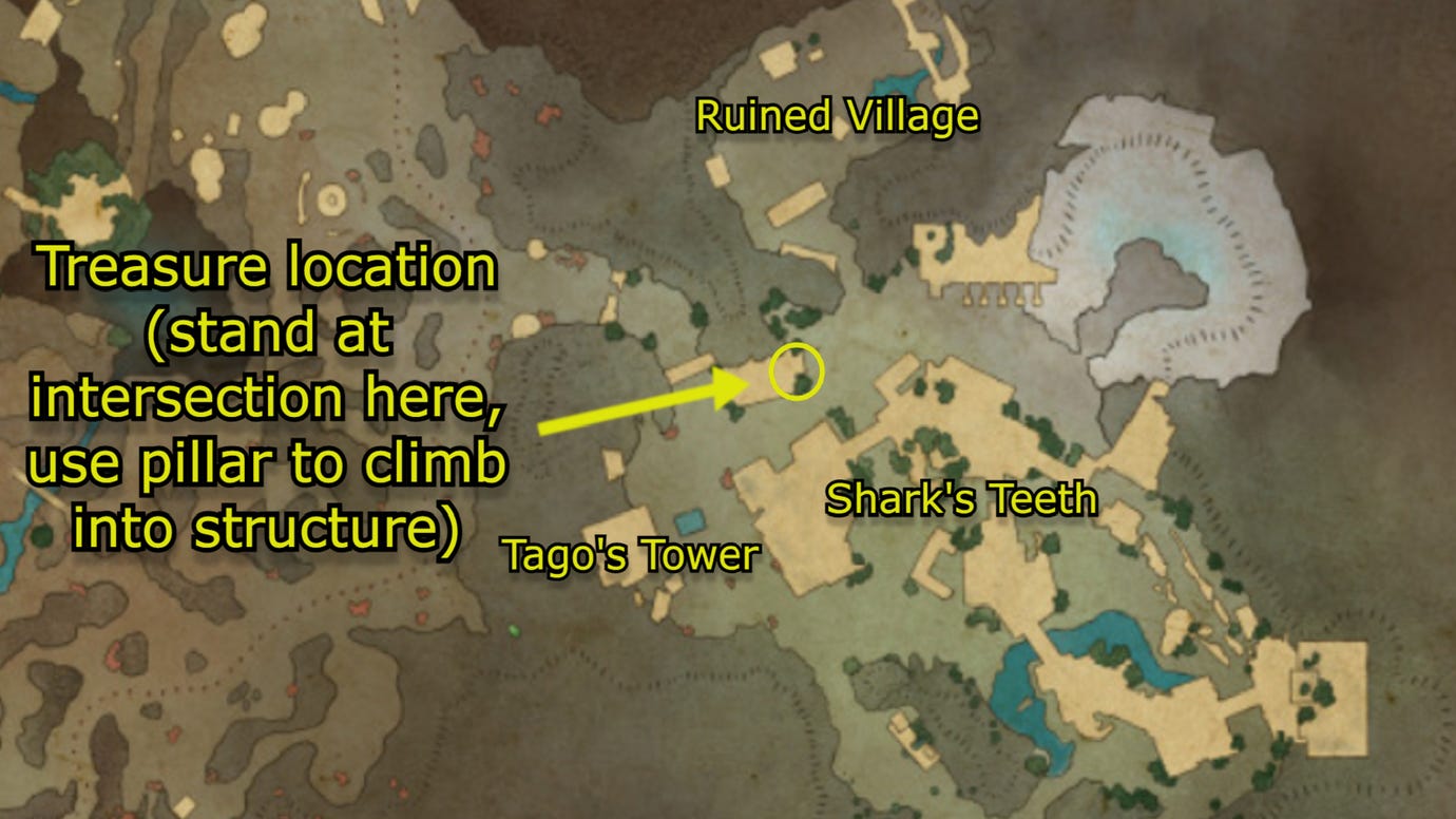 The exact location of the Dead Man's Mail treasure in Avowed.