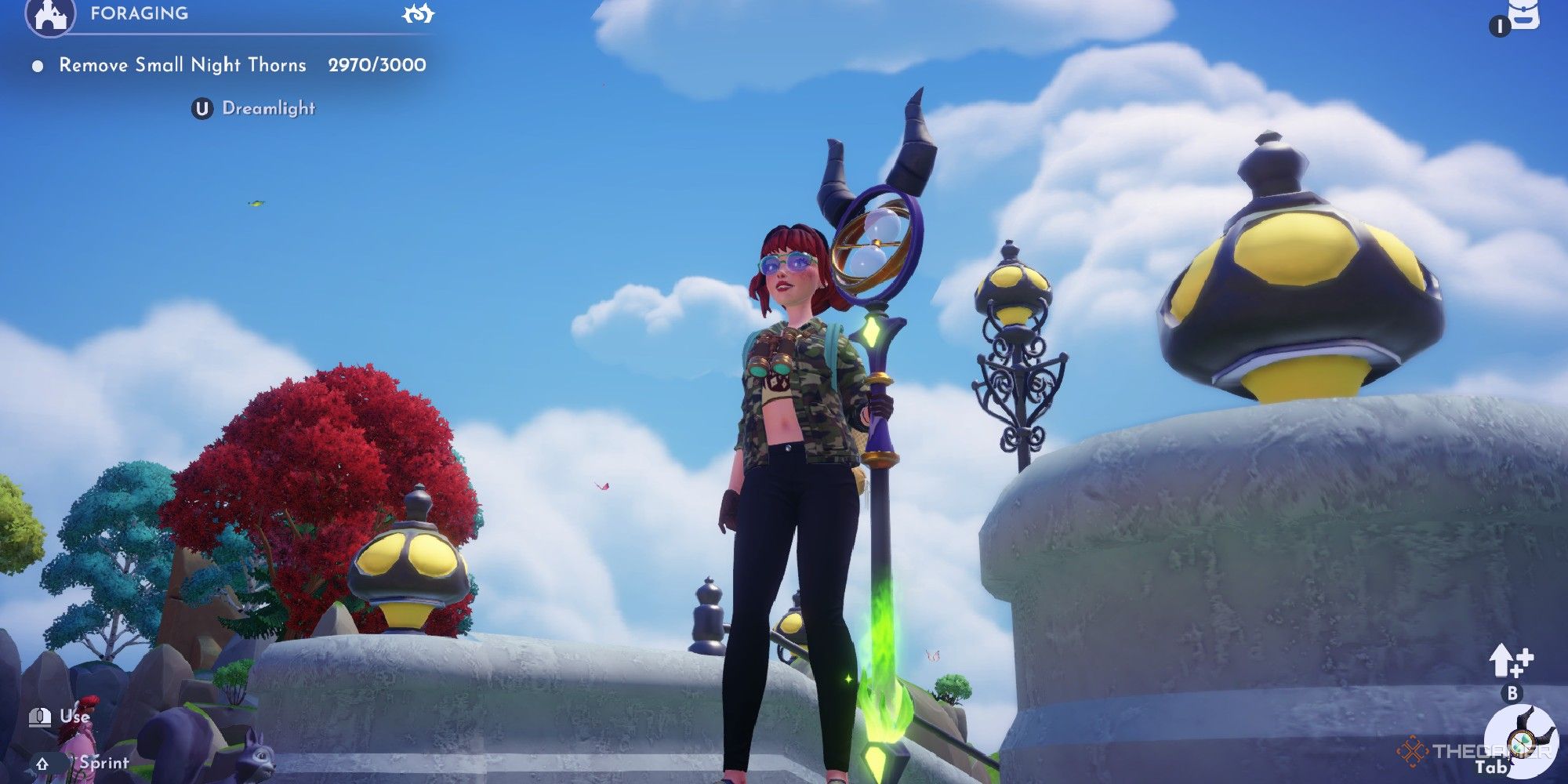 Disney Dreamlight Valley image showing a player with the royal hourglass.