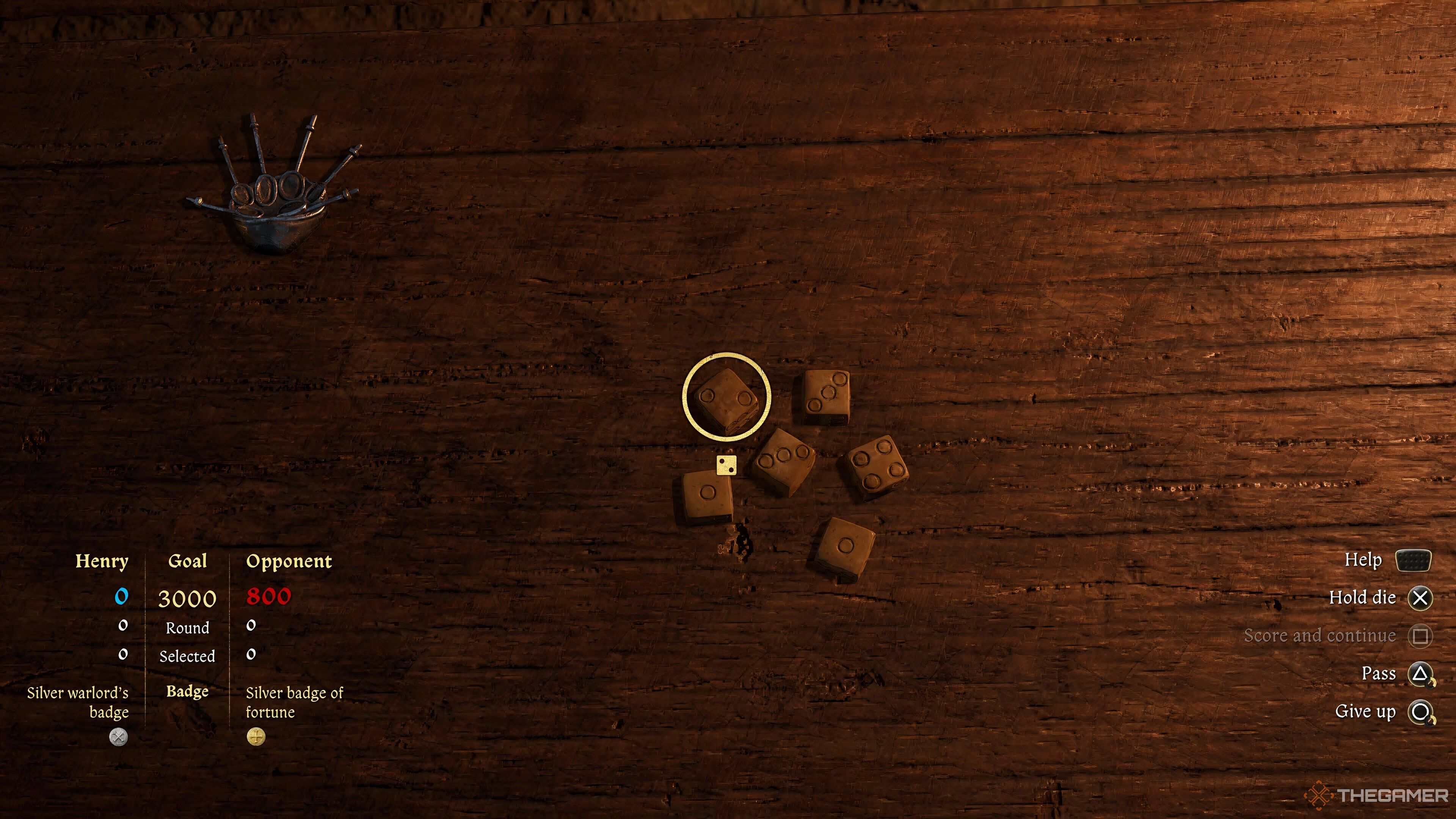 Dice on a table in Kingdom Come: Deliverance 2.