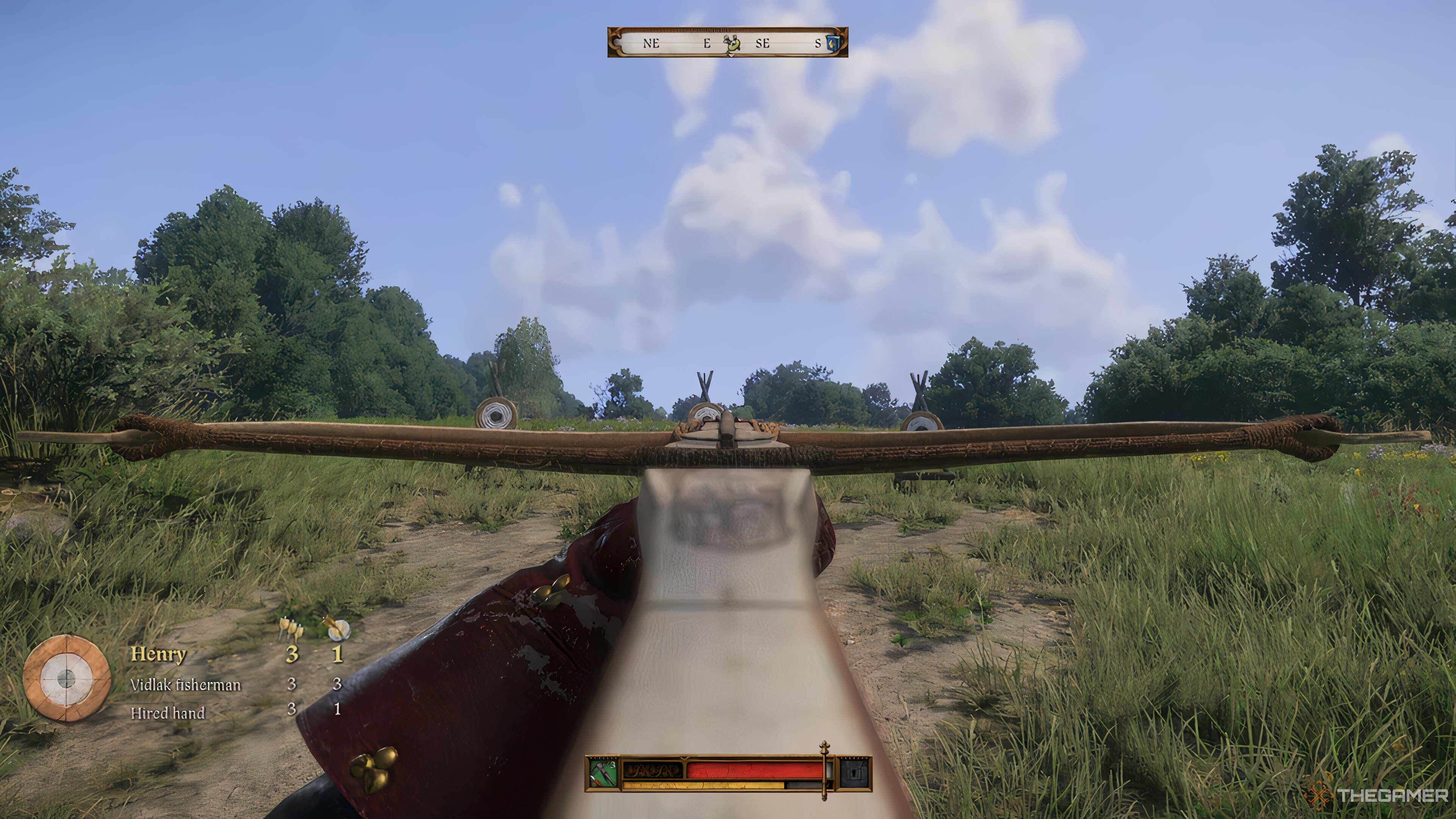 Aiming with a crossbow in Kingdom Come: Deliverance 2.