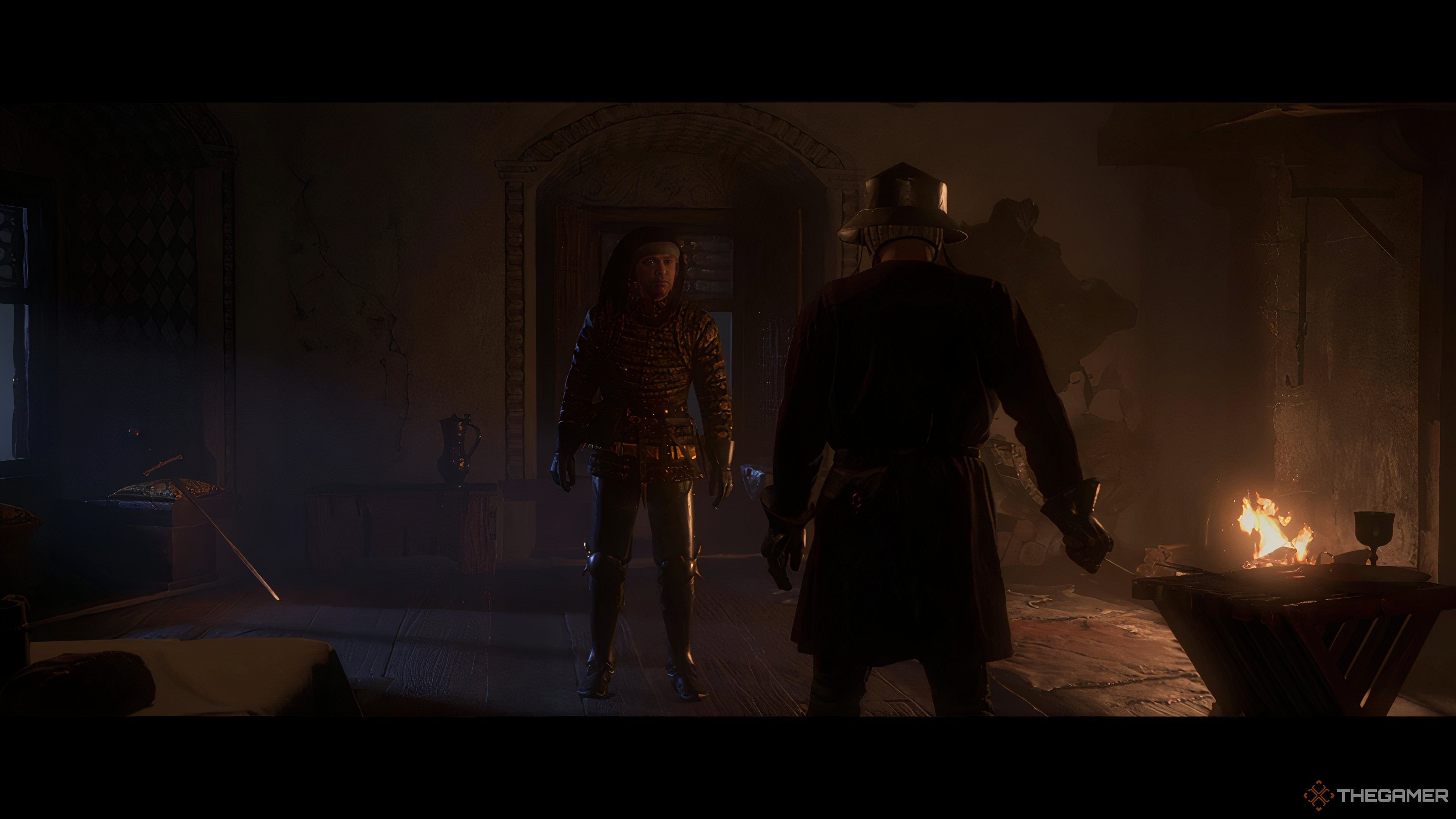 Istvan Toth and Henry facing off in a room in Kingdom Come: Deliverance 2.